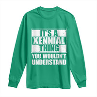 It's A Xennial Thing You Wouldn't Understand Long Sleeve Shirt Distressed Retro Graphic