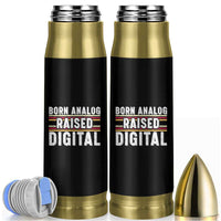 Born Analog Raised Digital Bullet Tumbler Vintage Sunset Retro Tech Graphic