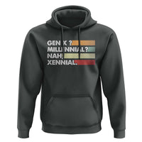 Gen X Millennial Nah Xennial Hoodie Retro Sunset Striped Typography Graphic