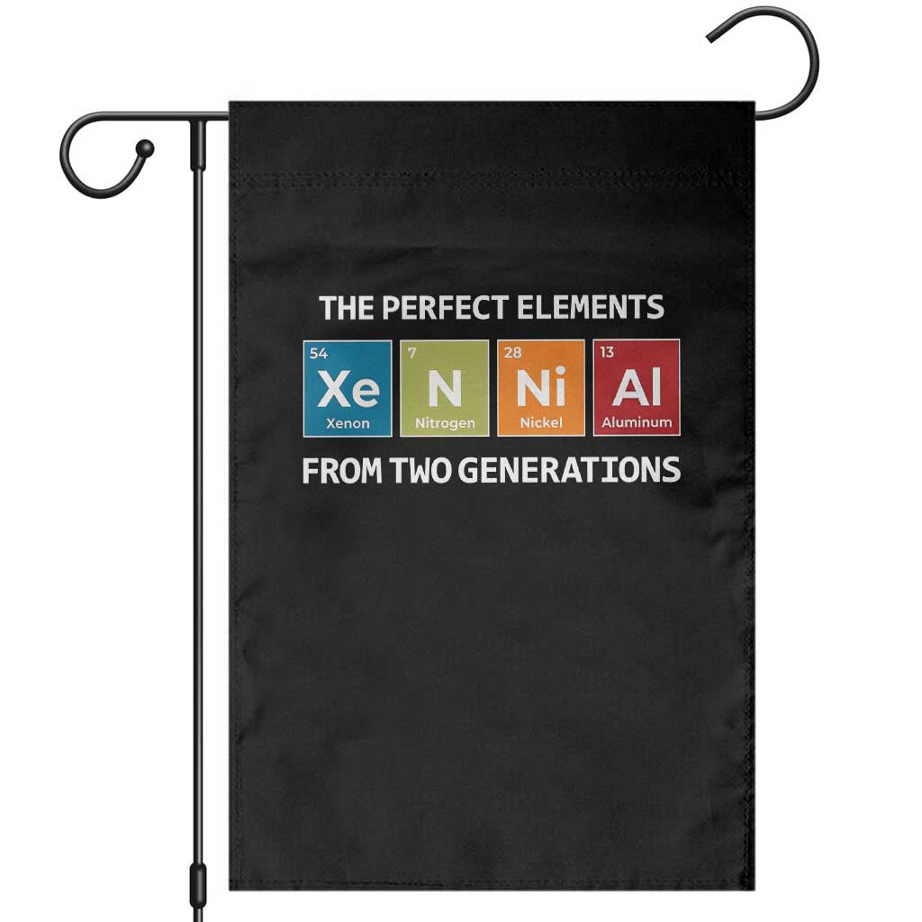 Xennial The Perfect Elements From Two Generations Garden Flag Periodic Table Science Graphic