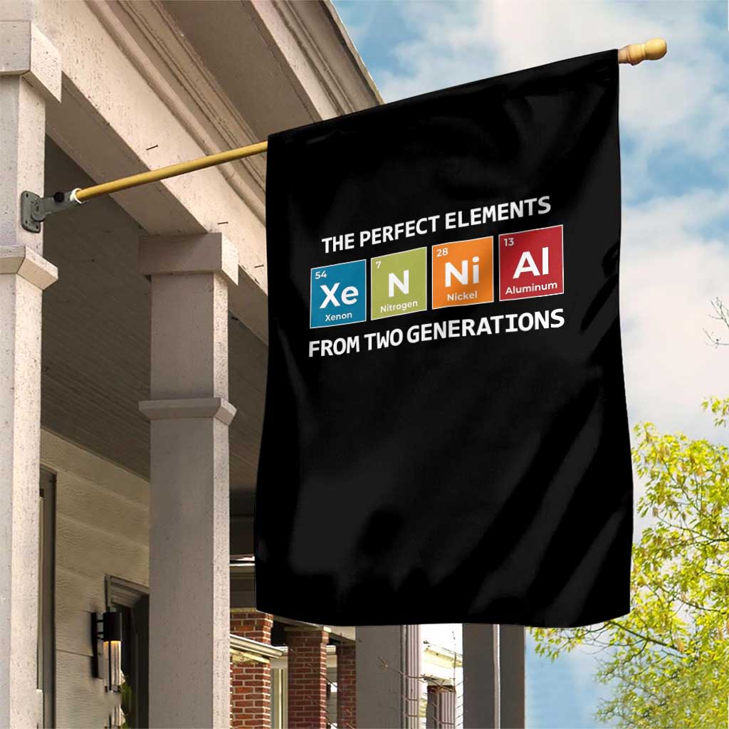 Xennial The Perfect Elements From Two Generations Garden Flag Periodic Table Science Graphic