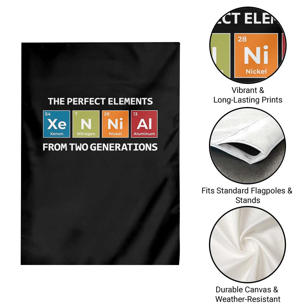 Xennial The Perfect Elements From Two Generations Garden Flag Periodic Table Science Graphic