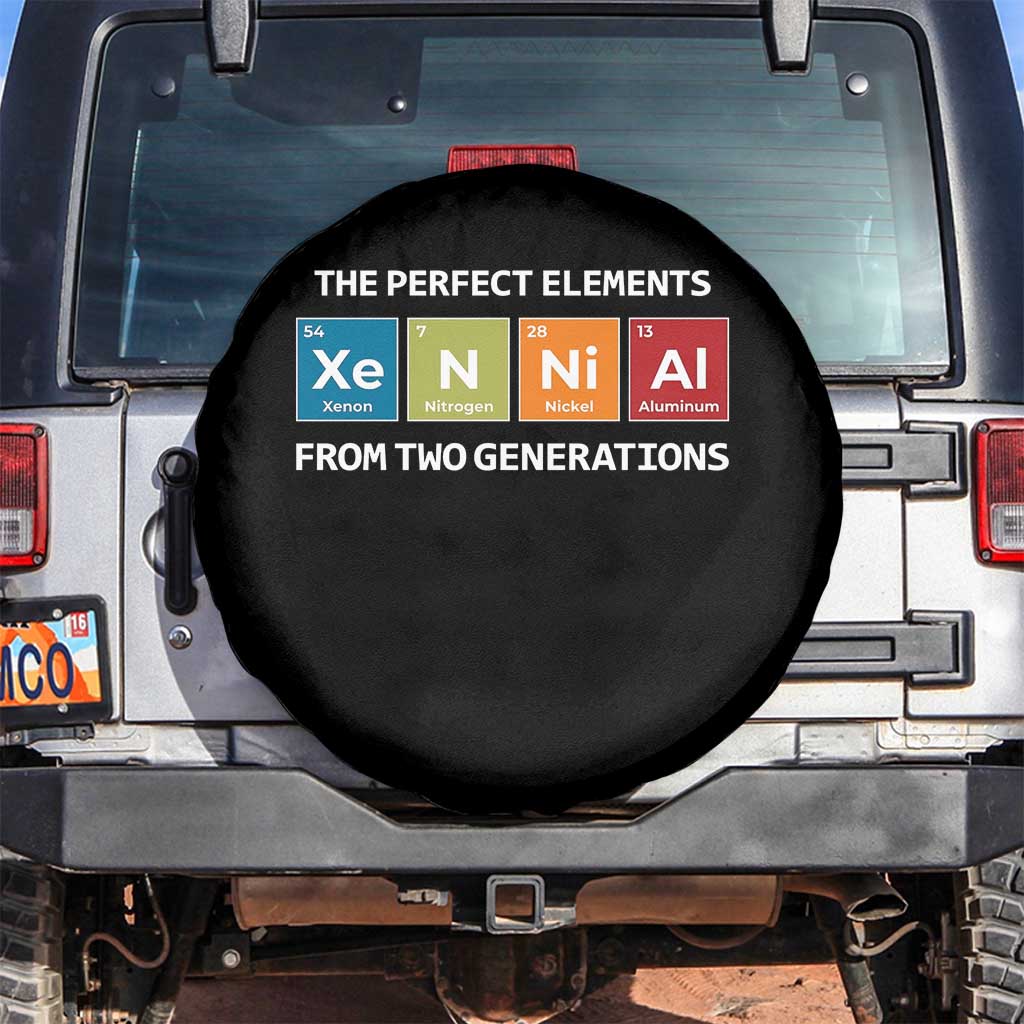 Xennial The Perfect Elements From Two Generations Spare Tire Cover Periodic Table Science Graphic