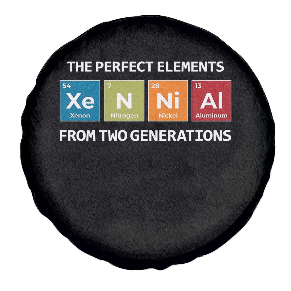Xennial The Perfect Elements From Two Generations Spare Tire Cover Periodic Table Science Graphic