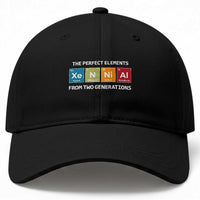 Xennial The Perfect Elements From Two Generations Baseball Cap Periodic Table Science Graphic