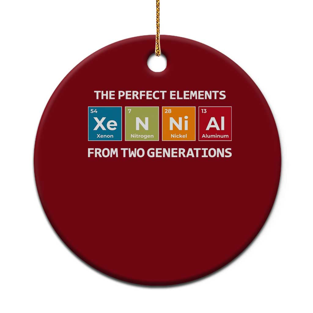 Xennial The Perfect Elements From Two Generations Ceramic Ornament Periodic Table Science Graphic