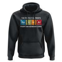Xennial The Perfect Elements From Two Generations Hoodie Periodic Table Science Graphic