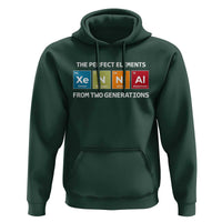 Xennial The Perfect Elements From Two Generations Hoodie Periodic Table Science Graphic