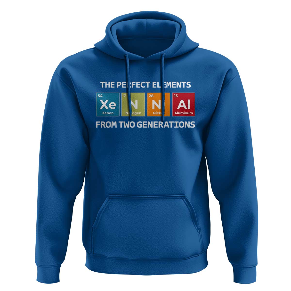 Xennial The Perfect Elements From Two Generations Hoodie Periodic Table Science Graphic