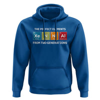 Xennial The Perfect Elements From Two Generations Hoodie Periodic Table Science Graphic