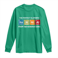 Xennial The Perfect Elements From Two Generations Long Sleeve Shirt Periodic Table Science Graphic