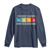 Xennial The Perfect Elements From Two Generations Long Sleeve Shirt Periodic Table Science Graphic