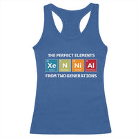 Xennial The Perfect Elements From Two Generations Racerback Tank Top Periodic Table Science Graphic
