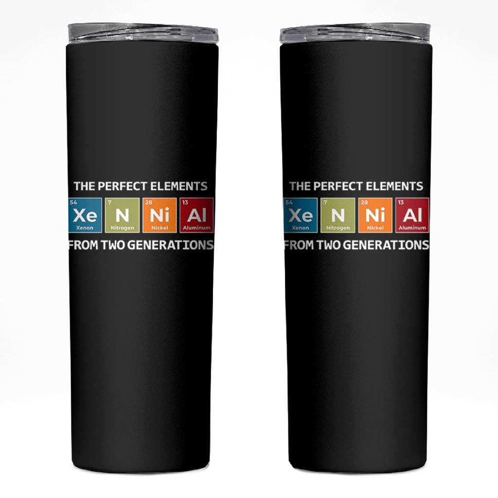 Xennial The Perfect Elements From Two Generations Skinny Tumbler Periodic Table Science Graphic