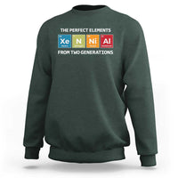 Xennial The Perfect Elements From Two Generations Sweatshirt Periodic Table Science Graphic