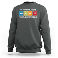Xennial The Perfect Elements From Two Generations Sweatshirt Periodic Table Science Graphic