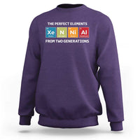 Xennial The Perfect Elements From Two Generations Sweatshirt Periodic Table Science Graphic