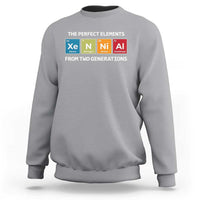 Xennial The Perfect Elements From Two Generations Sweatshirt Periodic Table Science Graphic