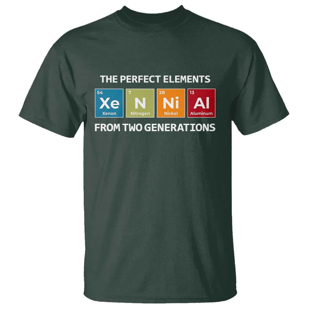 Xennial The Perfect Elements From Two Generations T Shirt Periodic Table Science Graphic