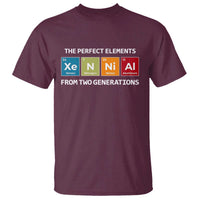 Xennial The Perfect Elements From Two Generations T Shirt Periodic Table Science Graphic