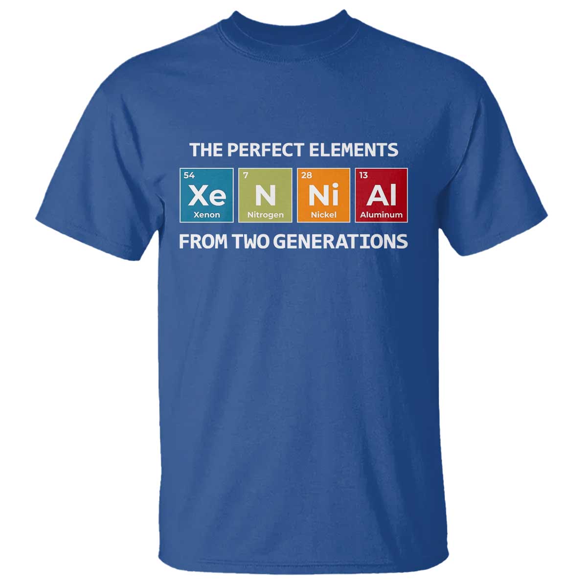 Xennial The Perfect Elements From Two Generations T Shirt Periodic Table Science Graphic