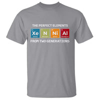 Xennial The Perfect Elements From Two Generations T Shirt Periodic Table Science Graphic