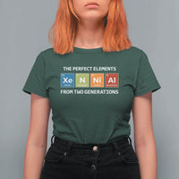 Xennial The Perfect Elements From Two Generations T Shirt For Women Periodic Table Science Graphic