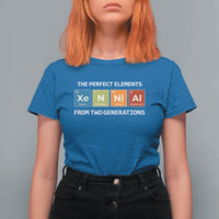 Xennial The Perfect Elements From Two Generations T Shirt For Women Periodic Table Science Graphic