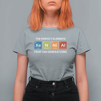 Xennial The Perfect Elements From Two Generations T Shirt For Women Periodic Table Science Graphic