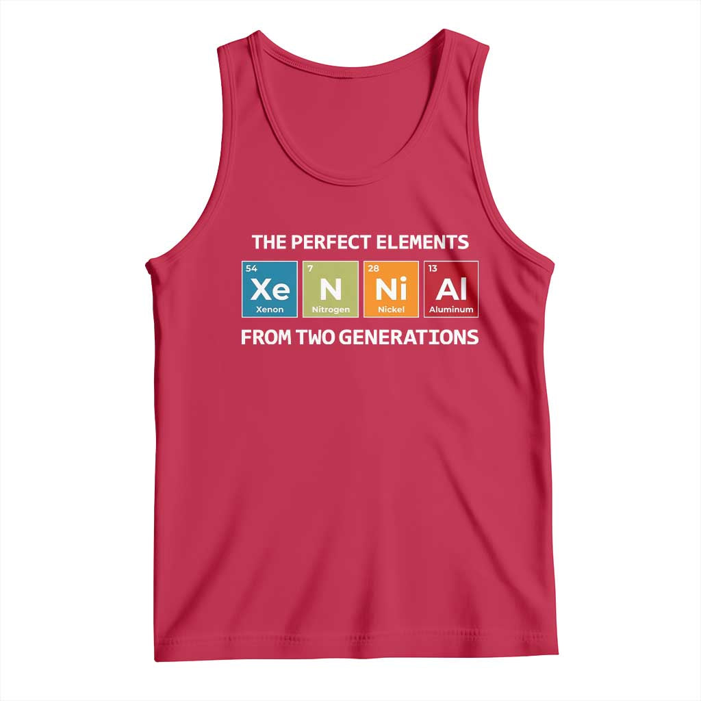 Xennial The Perfect Elements From Two Generations Tank Top Periodic Table Science Graphic