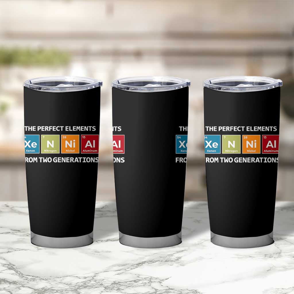 Xennial The Perfect Elements From Two Generations Tumbler Cup Periodic Table Science Graphic