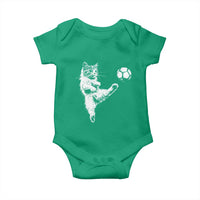Vintage Sketch Soccer Cat Graphic Baby Onesie Kitten Kicking Football Sports Lover