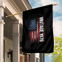 1976 Distressed American Flag Garden Flag Patriotic 50th Birthday Graphic