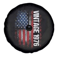 1976 Distressed American Flag Spare Tire Cover Patriotic 50th Birthday Graphic