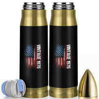 1976 Distressed American Flag Bullet Tumbler Patriotic 50th Birthday Graphic
