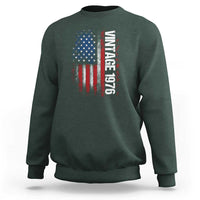 1976 Distressed American Flag Sweatshirt Patriotic 50th Birthday Graphic