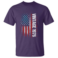 1976 Distressed American Flag T Shirt Patriotic 50th Birthday Graphic