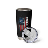 1976 Distressed American Flag Tumbler Cup Patriotic 50th Birthday Graphic