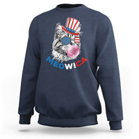 American Cat Sweatshirt Patriotic Cat Meowica Bubblegum 4th of July Funny Cat Lover - Wonder Print Shop