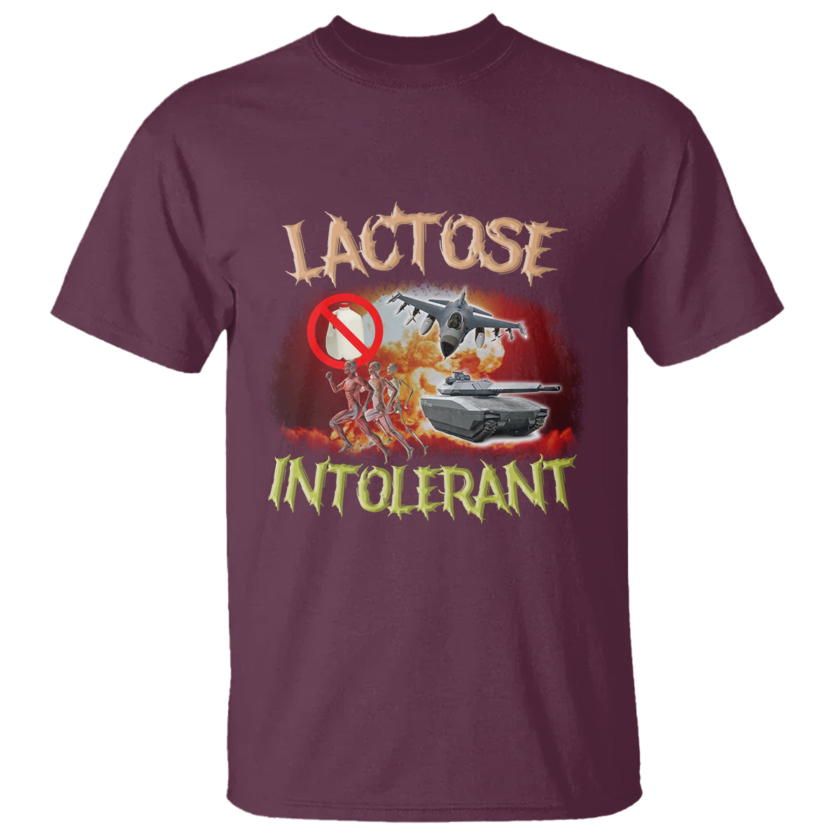 Lactose Allergy T Shirt Lactose Intolerant Funny Meme Ironic Cringe Meme - Wonder Print Shop