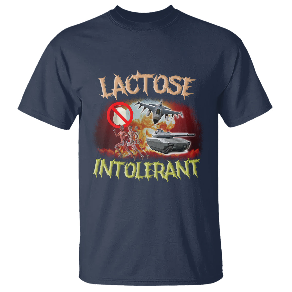 Lactose Allergy T Shirt Lactose Intolerant Funny Meme Ironic Cringe Meme - Wonder Print Shop