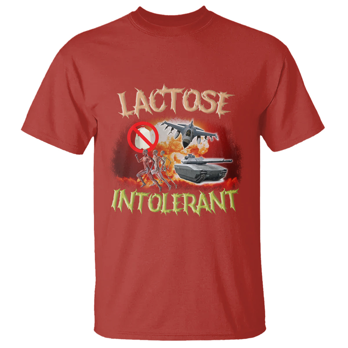 Lactose Allergy T Shirt Lactose Intolerant Funny Meme Ironic Cringe Meme - Wonder Print Shop