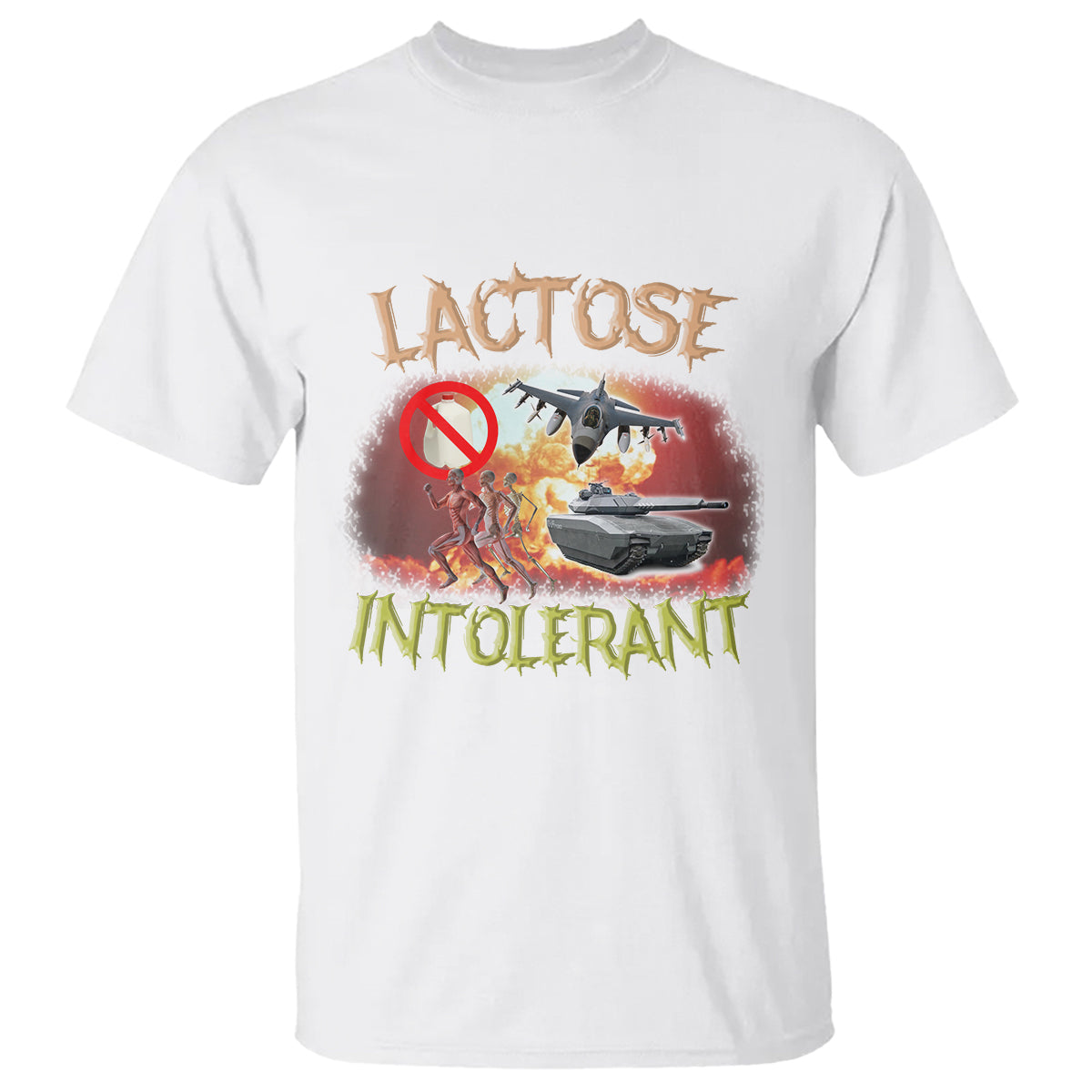 Lactose Allergy T Shirt Lactose Intolerant Funny Meme Ironic Cringe Meme - Wonder Print Shop