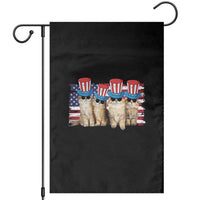 Cool American Patrotic Cats Garden Flag Funny 4th of July US Flag Pet Lover