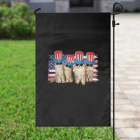 Cool American Patrotic Cats Garden Flag Funny 4th of July US Flag Pet Lover