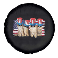 Cool American Patrotic Cats Spare Tire Cover Funny 4th of July US Flag Pet Lover