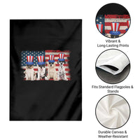 Cool American Patriotic Dogs Garden Flag Funny 4th of July US Flag Pet Lover