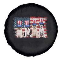 Cool American Patriotic Dogs Spare Tire Cover Funny 4th of July US Flag Pet Lover