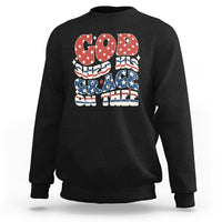 God Blessing Sweatshirt God Shed His Grace On Thee Amercan Flag - Wonder Print Shop