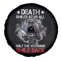 Veteran Spare Tire Cover Death Smiles At Us All Only The Veterans Smile Back American Flag Cover Skeleton